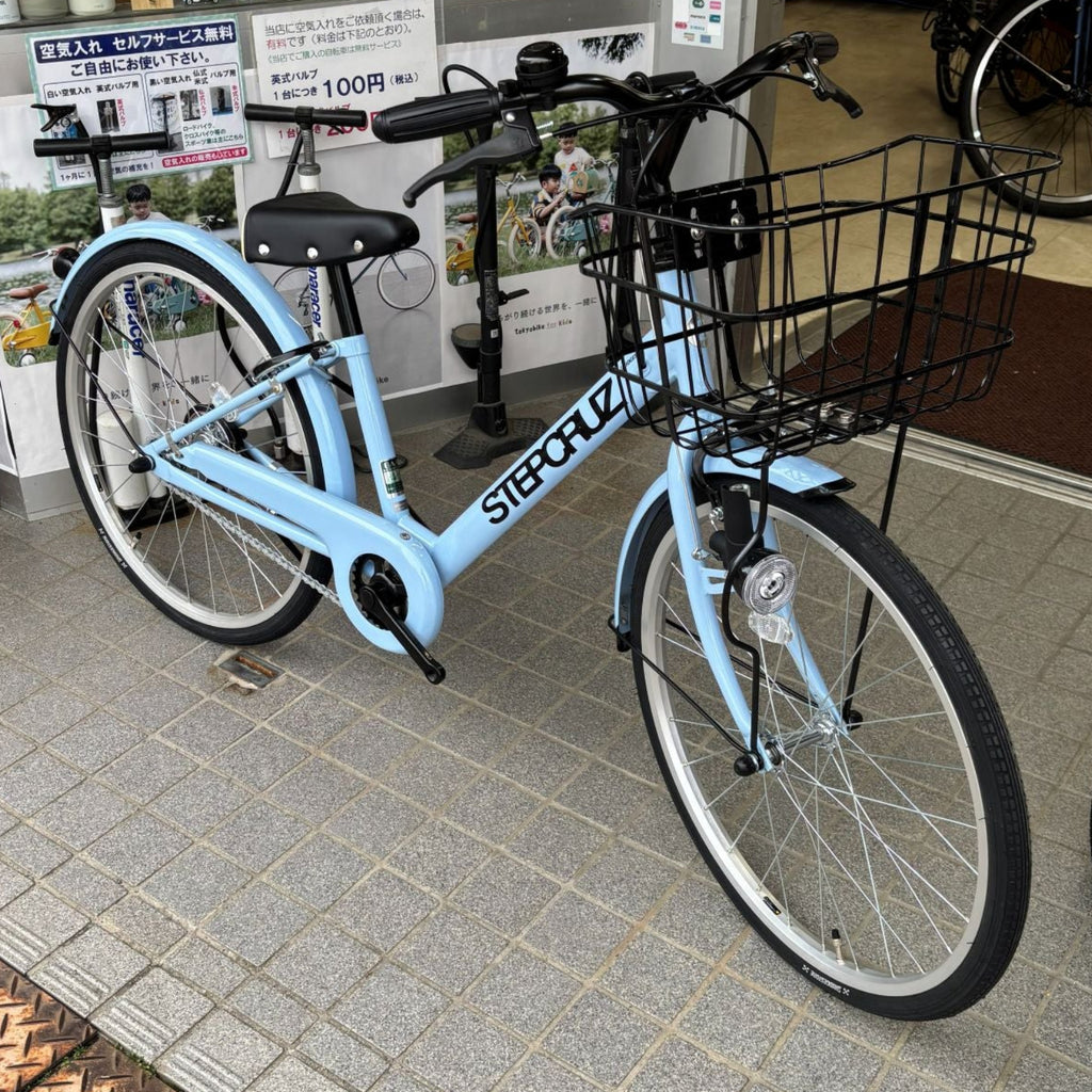 店舗受取（対面）／ブリヂストン BRIDGESTONE STEP CRUZ Jr（ステップ クルーズ ジュニア）STJ26★22インチ・E.Xカームブルー★キッズバイク
