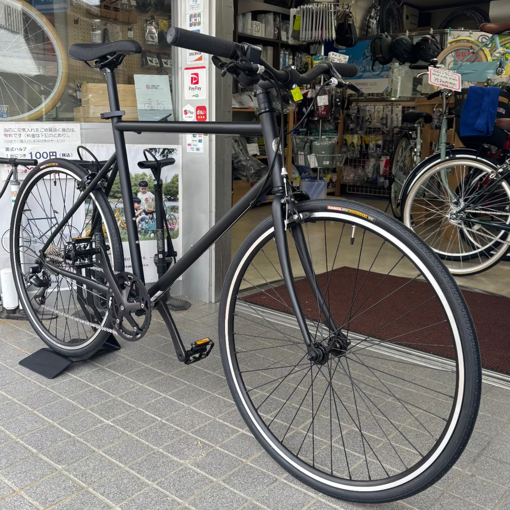 店舗受取 （対面）／【アウトレット・長期在庫品】 tokyobike（トーキョーバイク）TOKYOBIKE SPORT9s（現品1台のみ）/Mサイズ）、カラー：マットブラック★外装9段