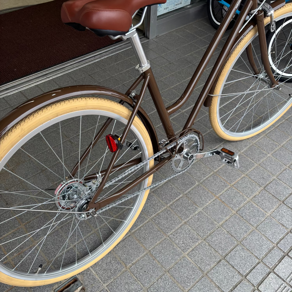 店舗受取 （対面）／【アウトレット・試乗車特別販売】 tokyobike（トーキョーバイク）TOKYOBIKE Jr. Step 24（現品1台のみ）/カラー：エイコーンブラウン★子供用自転車