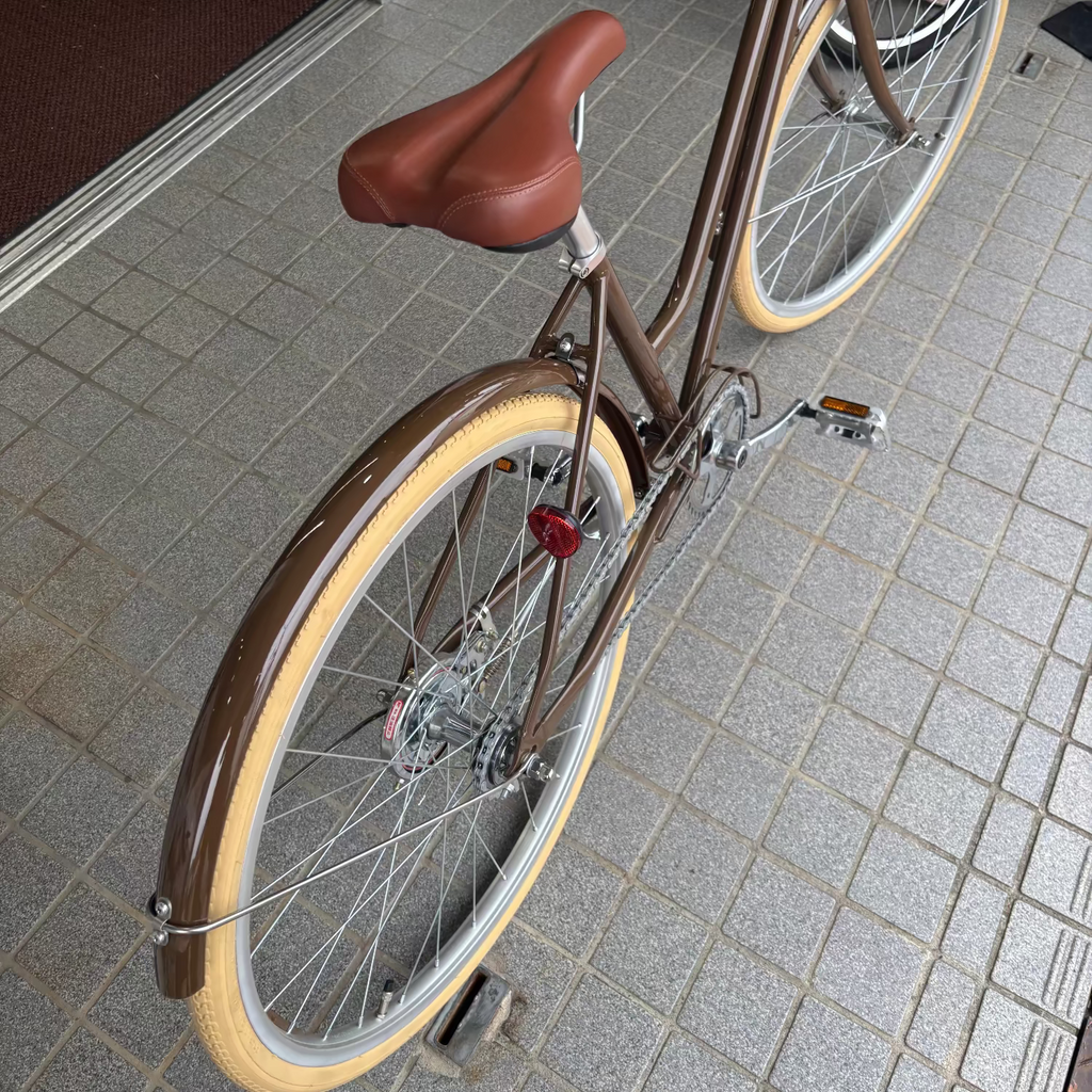 店舗受取 （対面）／【アウトレット・試乗車特別販売】 tokyobike（トーキョーバイク）TOKYOBIKE Jr. Step 24（現品1台のみ）/カラー：エイコーンブラウン★子供用自転車