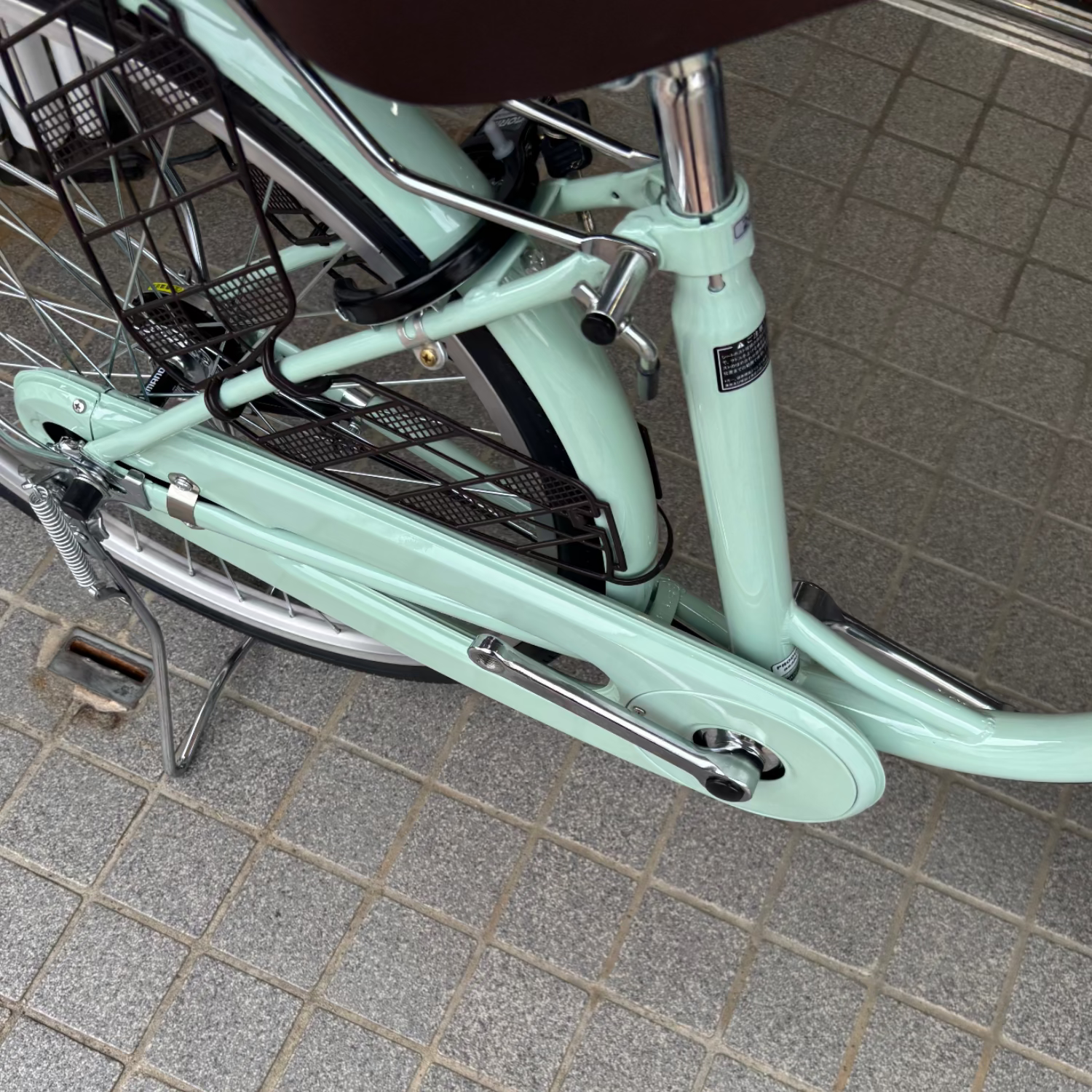 店舗受取（対面）／アサヒサイクル『ラピス』 シングル・24インチ・ソフトブルー★お買い物向け自転車