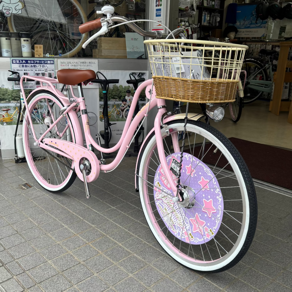 店舗受取（対面）／【アウトレット】アサヒサイクル 『プリンピング』24インチ、カラー：ピンク／子供用自転車
