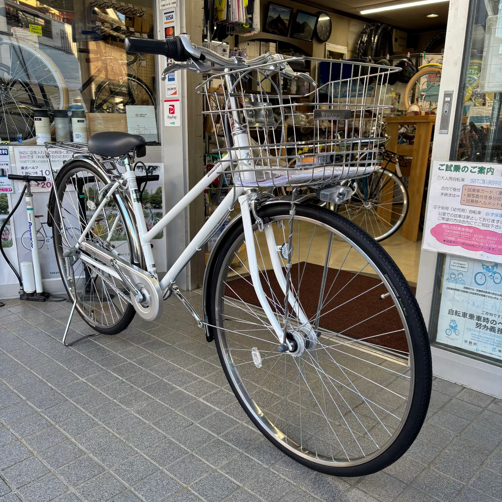 店舗受取（対面）／ブリヂストン BRIDGESTONE エグゼシティ S型フレーム EX73S4 27インチ 内装3段変速 ピュアホワイト